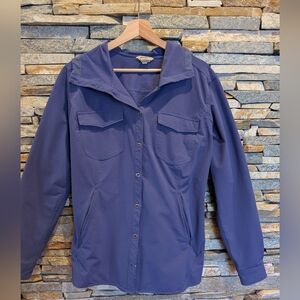 Duluth Trading Co. Women's Blue Hiking Jacket W/ Hood. Size L